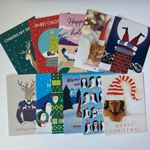 11 Christmas Cards Lot American Greetings Amazon Card